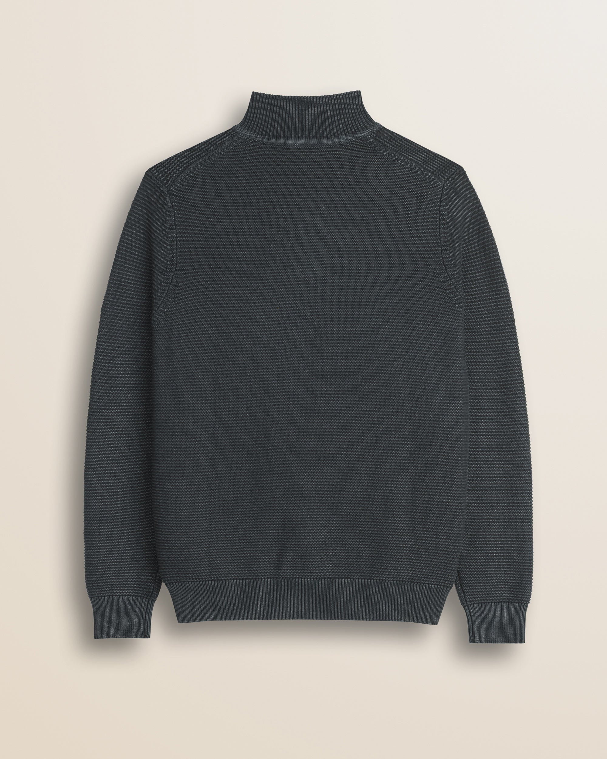 Maglione Camionneur a Costine Acid Wash retro - Black