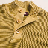 Maglione Camionneur a Costine Acid Wash dettaglio - Chai Tea