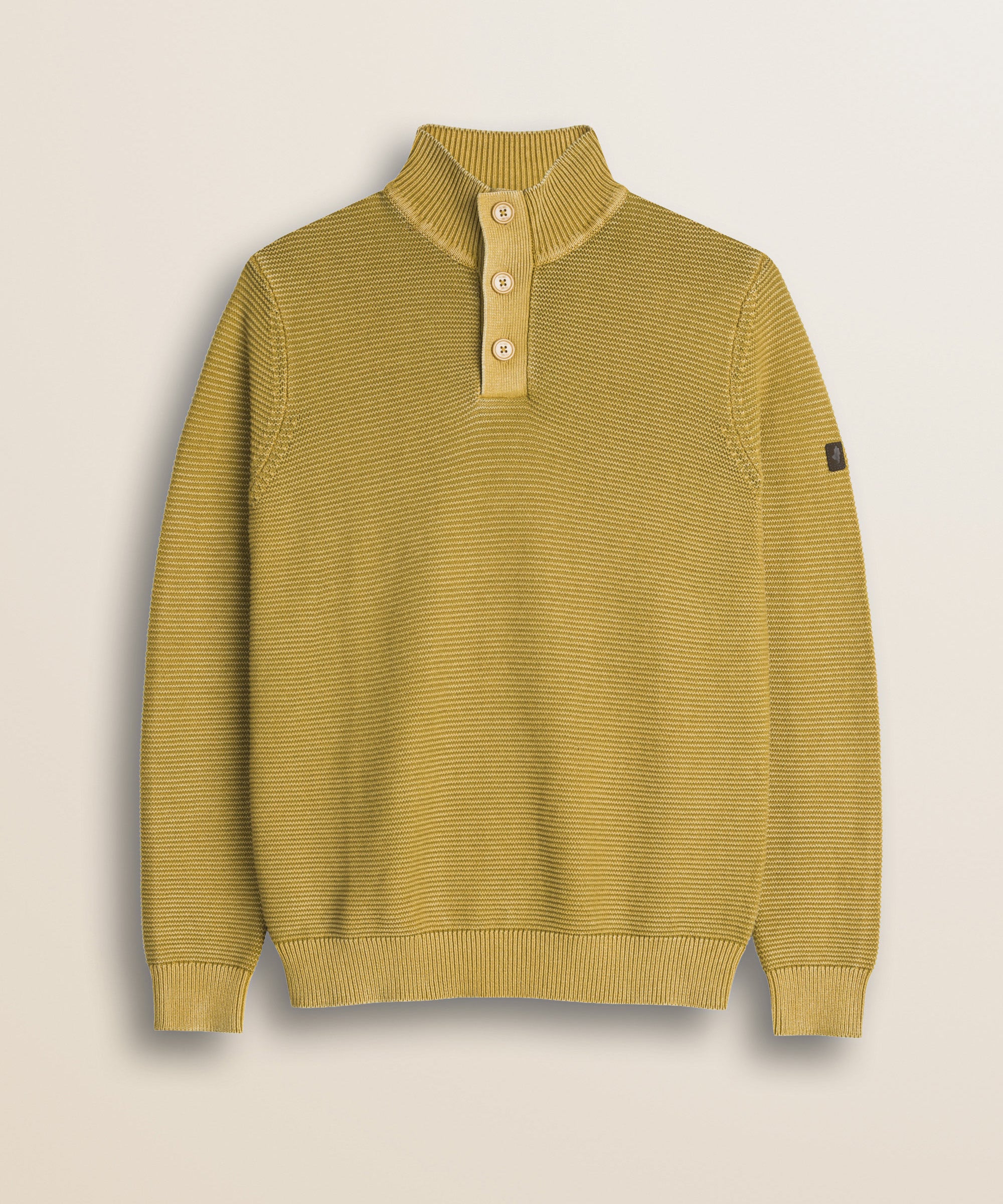Maglione Camionneur a Costine Acid Wash fronte - Chai Tea