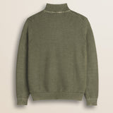 Maglione Camionneur a Costine Acid Wash retro - Olive Night
