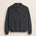 Maglione Polo in Lambswool Mouliné  fronte - Charcol