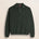 Maglione Polo in Lambswool Mouliné  fronte - Olive Night