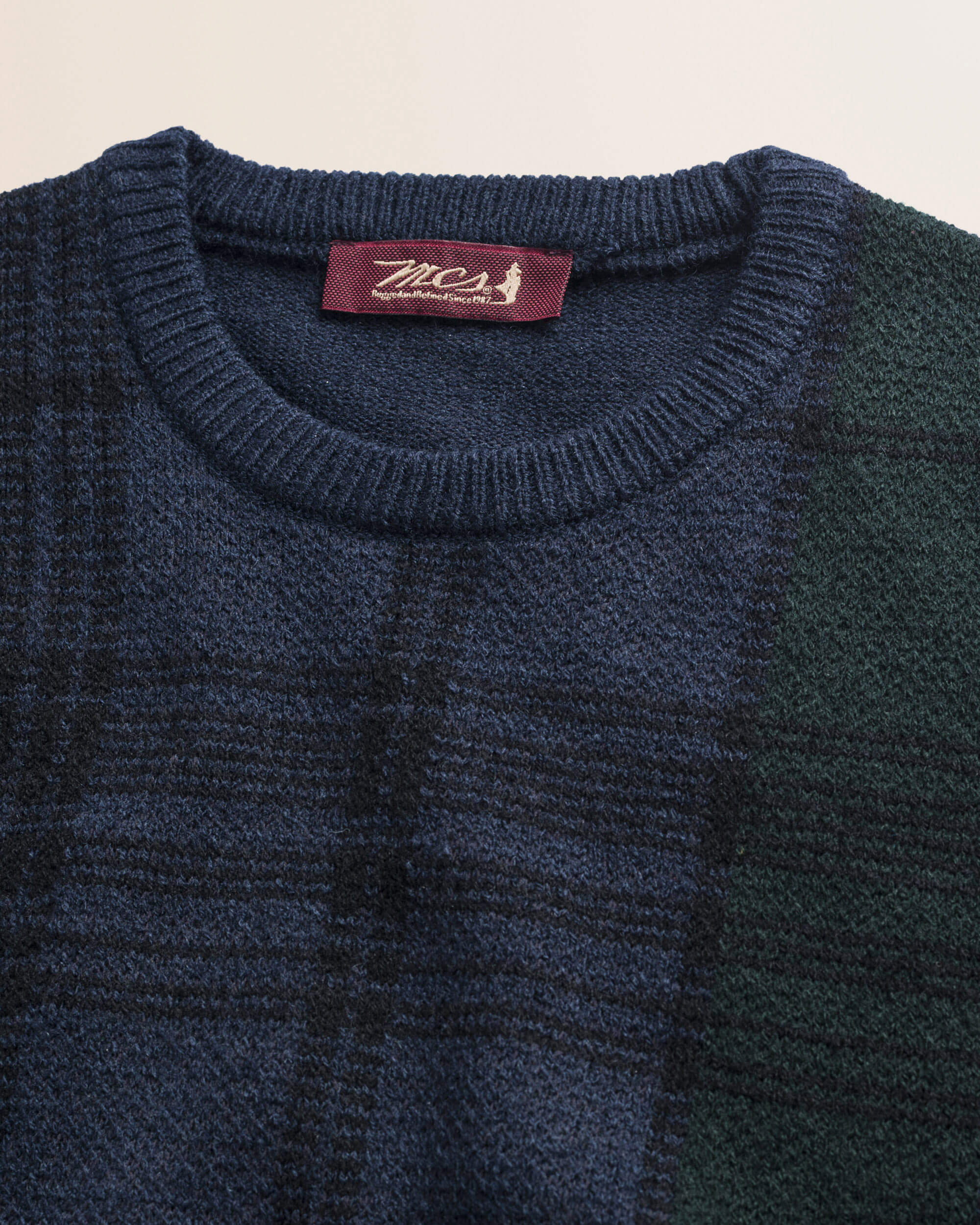 Maglione Girocollo Tartan Black Watch dettaglio - Black Watch Check