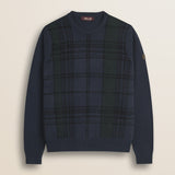 Maglione Girocollo Tartan Black Watch fronte - Black Watch Check