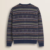 Cardigan Fair Isle in Misto Lana retro - Multicolor Blue Fairisles