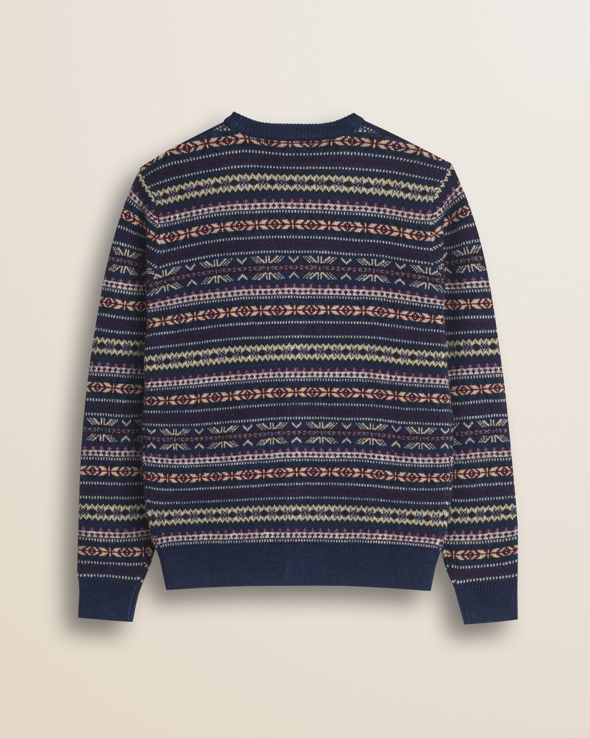 Cardigan Fair Isle in Misto Lana retro - Multicolor Blue Fairisles