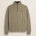 Maglione Mezza Zip a Trecce in Lambswool  fronte - Sand