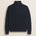 Maglione Mezza Zip a Trecce in Lambswool  fronte - Navy Blue