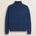 Maglione Mezza Zip a Trecce in Lambswool  fronte - Medium Blue