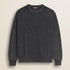 Maglione Raglan in Cotone Acid Wash fronte - Black