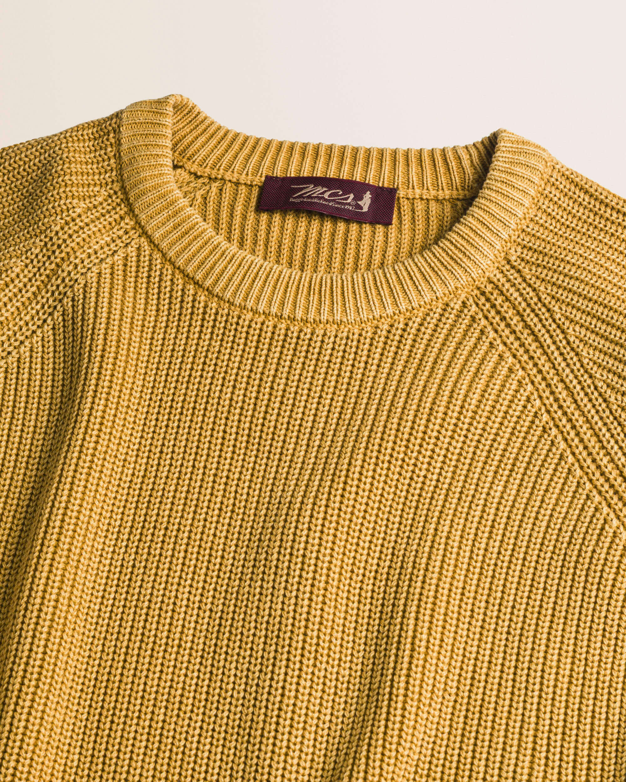 Maglione Raglan in Cotone Acid Wash dettaglio - Chai Tea