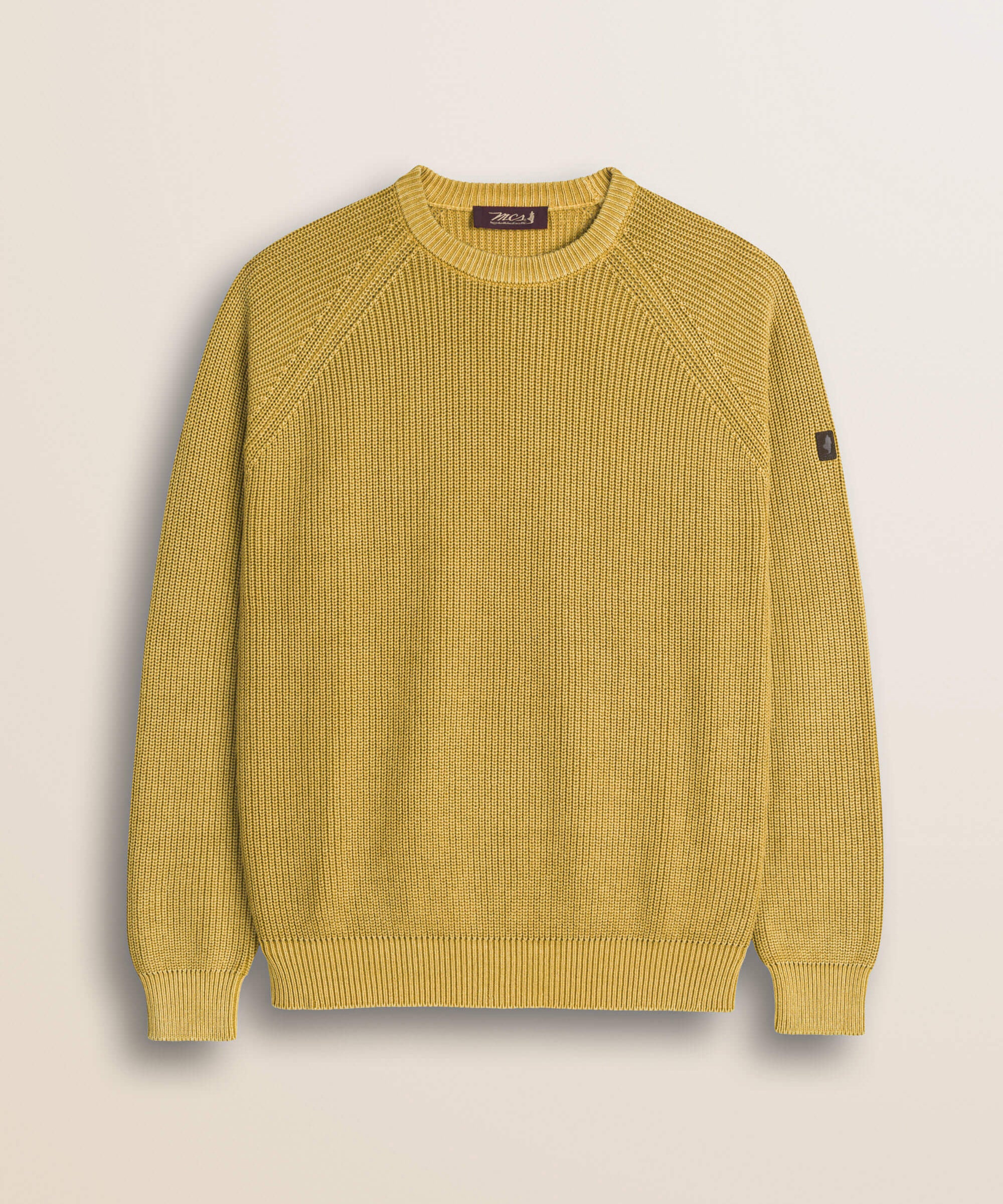 Maglione Raglan in Cotone Acid Wash fronte - Chai Tea