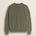 Maglione Raglan in Cotone Acid Wash fronte - Olive Night