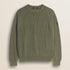 Maglione Raglan in Cotone Acid Wash fronte - Olive Night