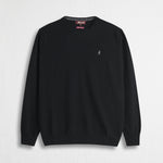 Maglia Girocollo in Misto Lana - Black