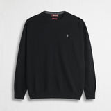 Maglia Girocollo in Misto Lana - Black