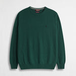 Maglia Girocollo in Misto Lana - Dark Green