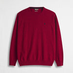 Maglia Girocollo in Misto Lana - Oriental Red