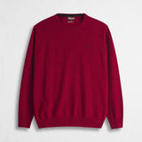 Maglia Girocollo in Misto Lana - Oriental Red