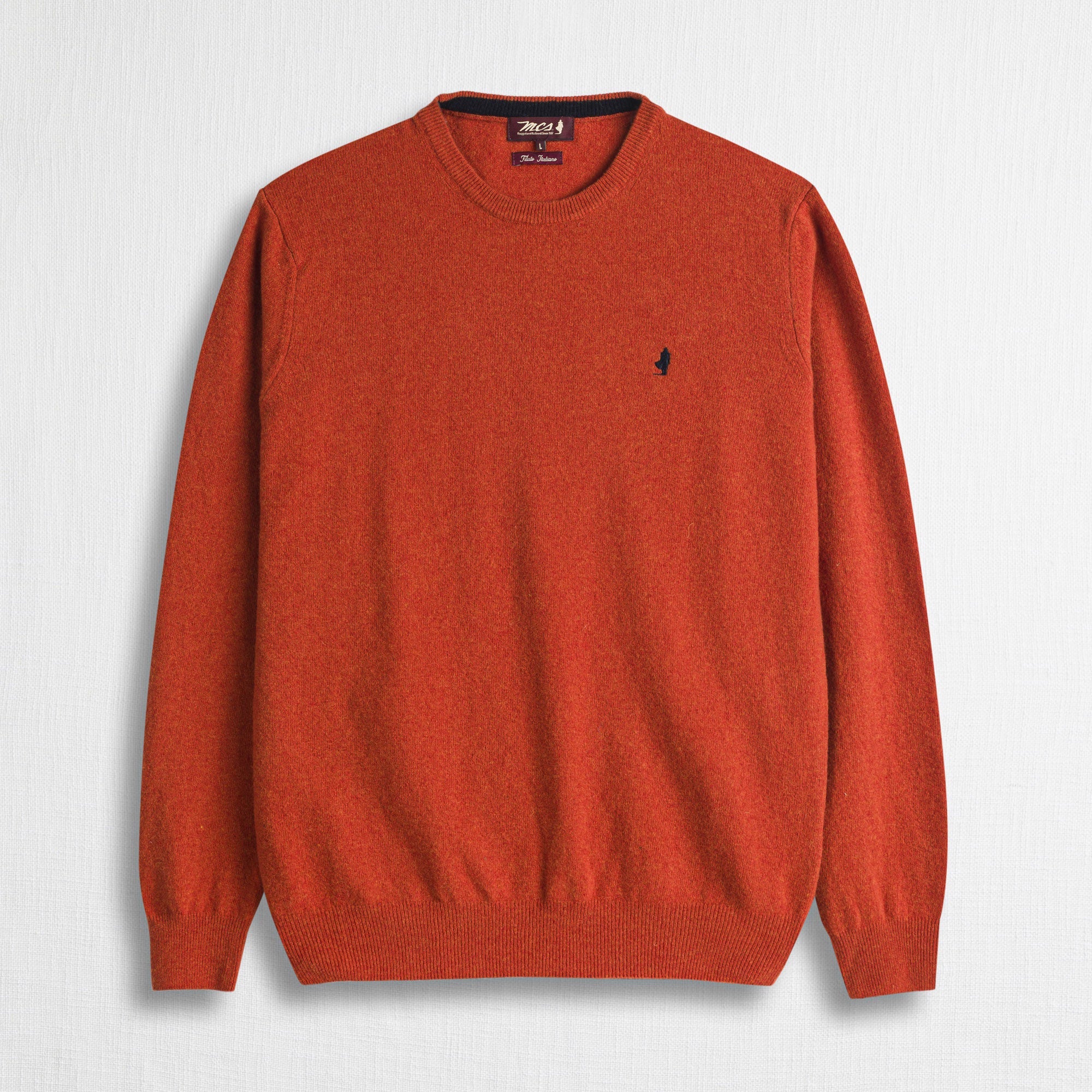 Maglia Girocollo in Misto Lana - Clay