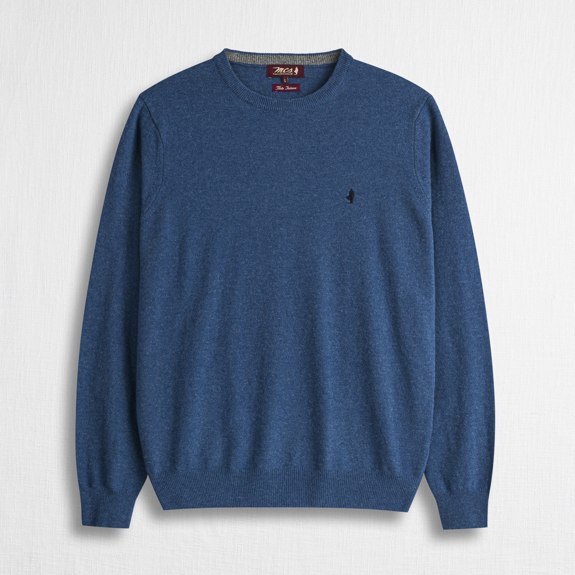 Maglia Girocollo in Misto Lana - Indigo Dust