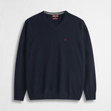 Maglia Collo a V in Misto Lana - Blue Navy