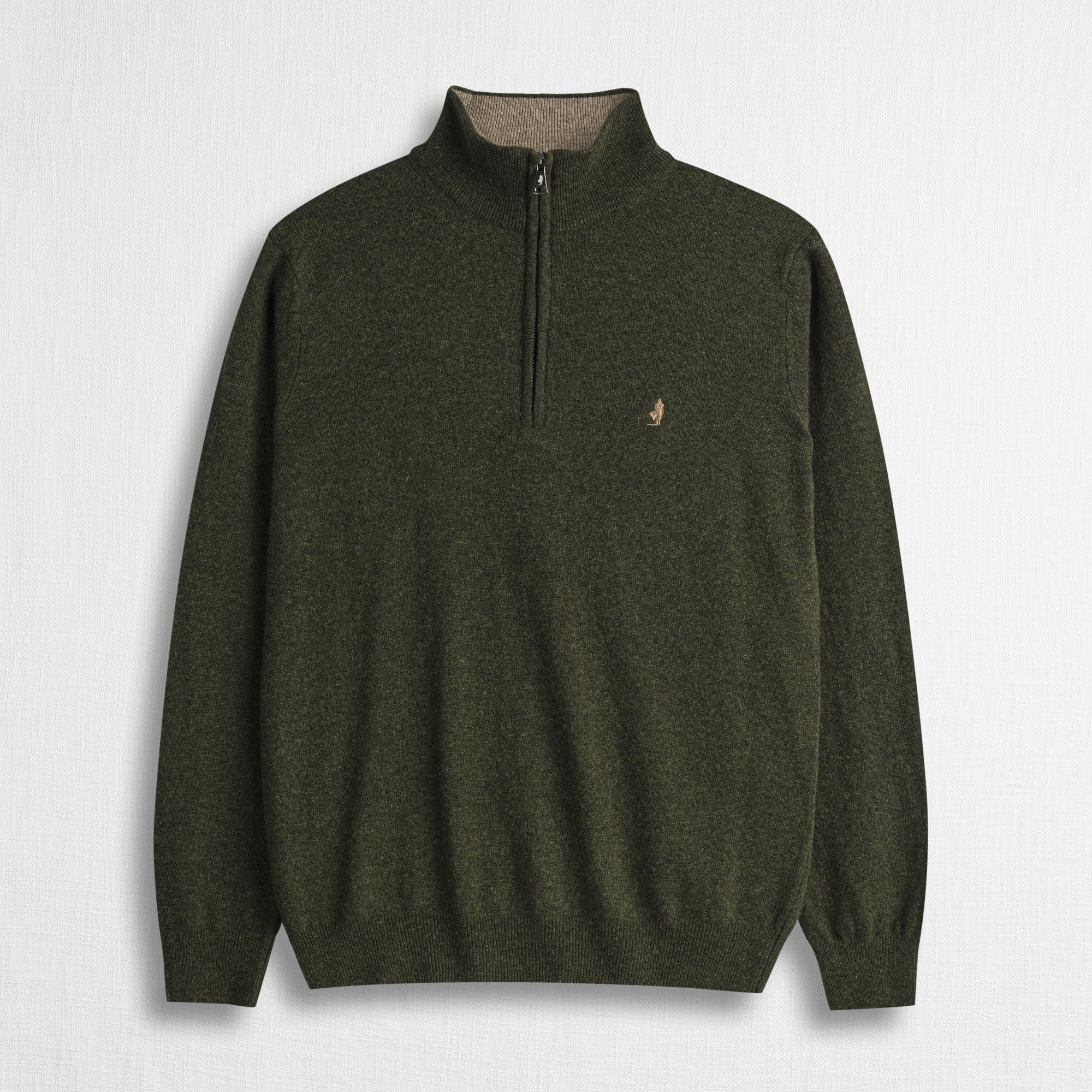 Maglia Mezza Zip in Misto Lana - Fall Leaf