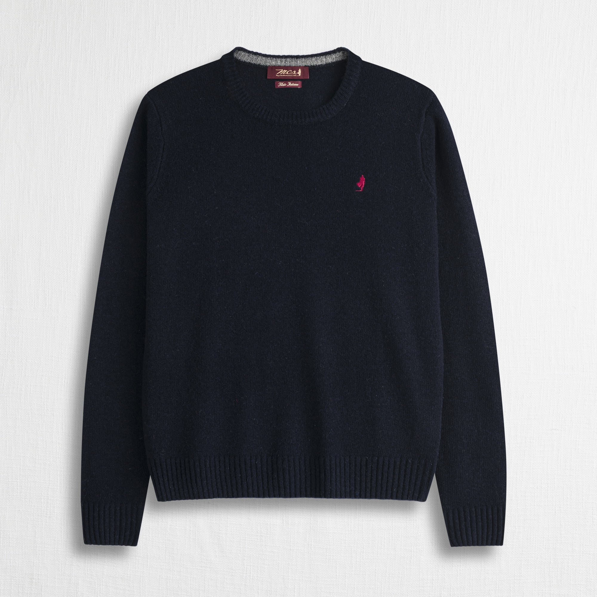 Maglione Girocollo in Misto Lana - Blue Navy