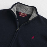Full Zip Sweater in Wool Blend