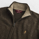 Full Zip Sweater in Wool Blend
