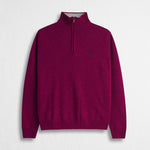 Maglia Mezza Zip Mouliné in Misto Lana - Fig