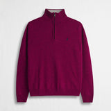 Maglia Mezza Zip Mouliné in Misto Lana - Fig