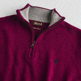 Maglia Mezza Zip Mouliné in Misto Lana