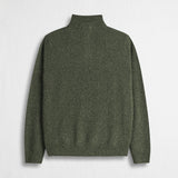 Maglia Mezza Zip Mouliné in Misto Lana