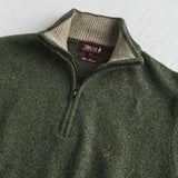 Maglia Mezza Zip Mouliné in Misto Lana