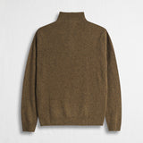 Maglione Full Zip Mouliné in Misto Lana