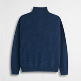 Maglione Full Zip Mouliné in Misto Lana