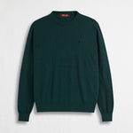 Maglia Girocollo in Cotone e Lana - Dark Green