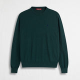 Maglia Girocollo in Cotone e Lana - Dark Green