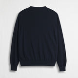 Cotton and Wool Crew Neck Sweater