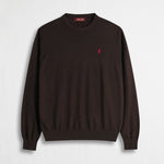 Maglia Girocollo in Cotone e Lana - Chocolate