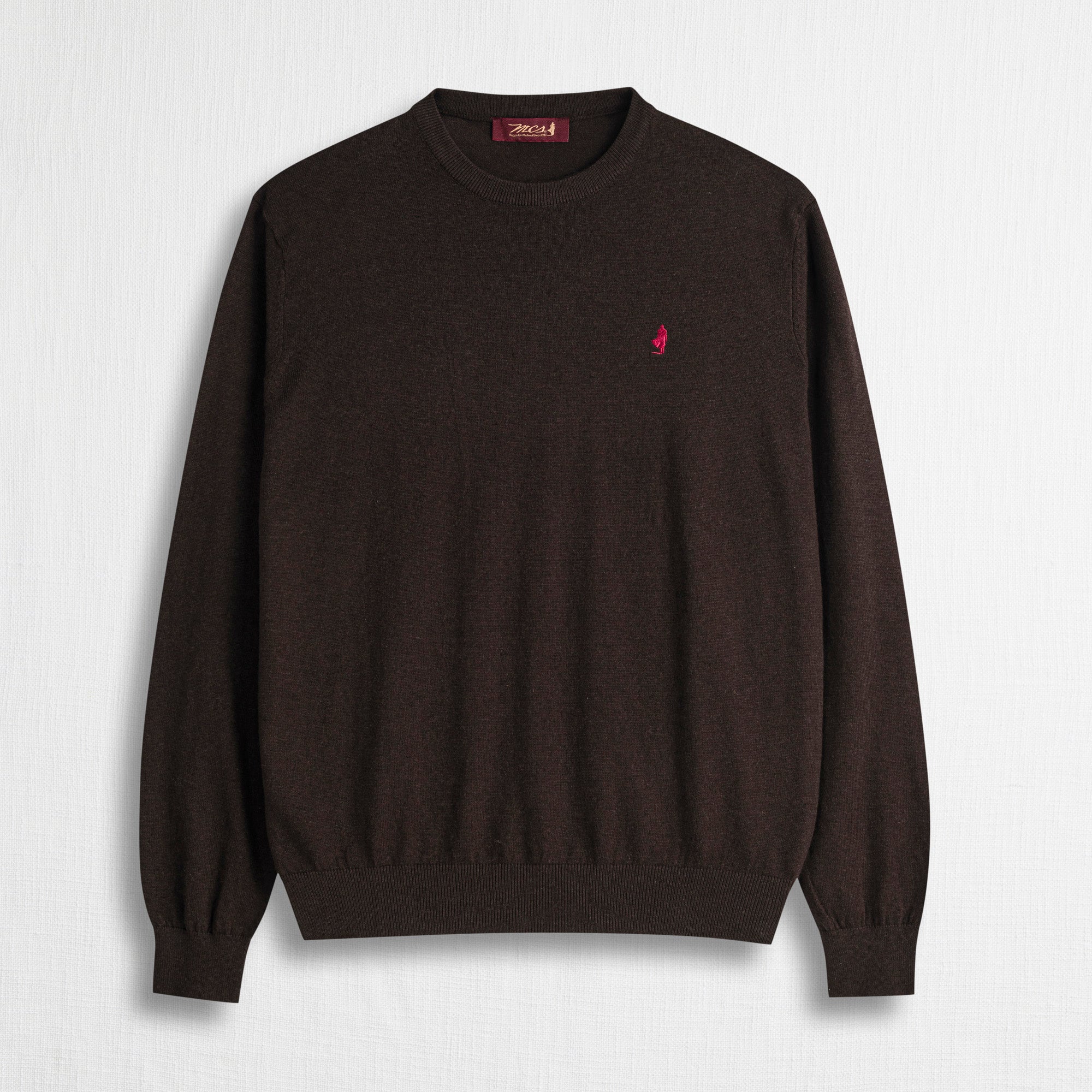 Maglia Girocollo in Cotone e Lana - Chocolate