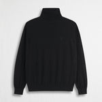 Maglia Collo alto in Cotone e Lana - Black