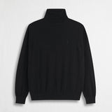 Maglia Collo alto in Cotone e Lana - Black
