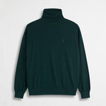 Maglia Collo alto in Cotone e Lana - Dark Green