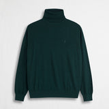 Maglia Collo alto in Cotone e Lana - Dark Green