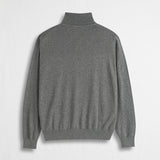 High Neck Sweater in Cotton and Wool