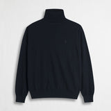 Maglia Collo alto in Cotone e Lana - Blue Navy