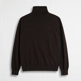 Maglia Collo alto in Cotone e Lana - Chocolate
