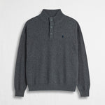 Maglione Camionnaire in Cotone e Lana - Blue Gray